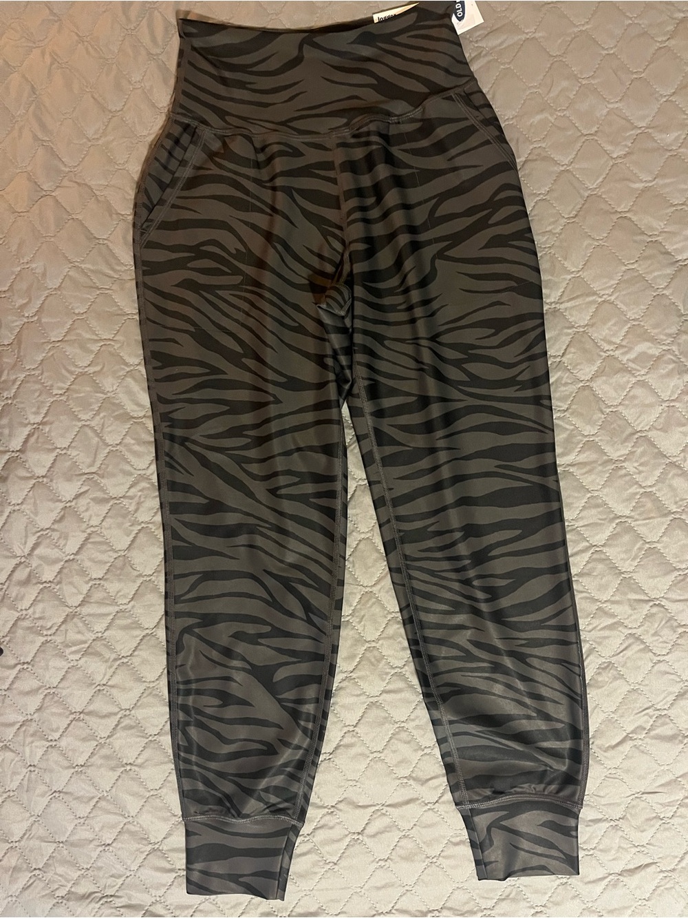 Old Navy Black Zebra-Print Joggers